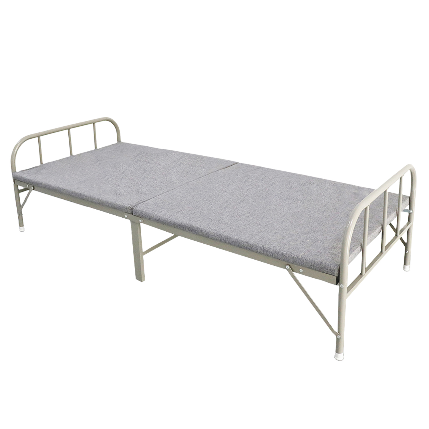 चीन फोल्डेबल लोहे के बिस्तर मजबूत भारी फोल्डेबल एकल बिस्तर सीमा पार निर्यात थोक